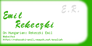 emil rekeczki business card